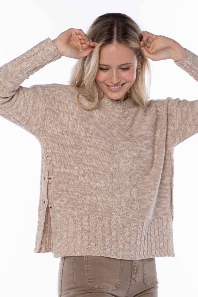 Jersey Jaspeado Detalle Botones