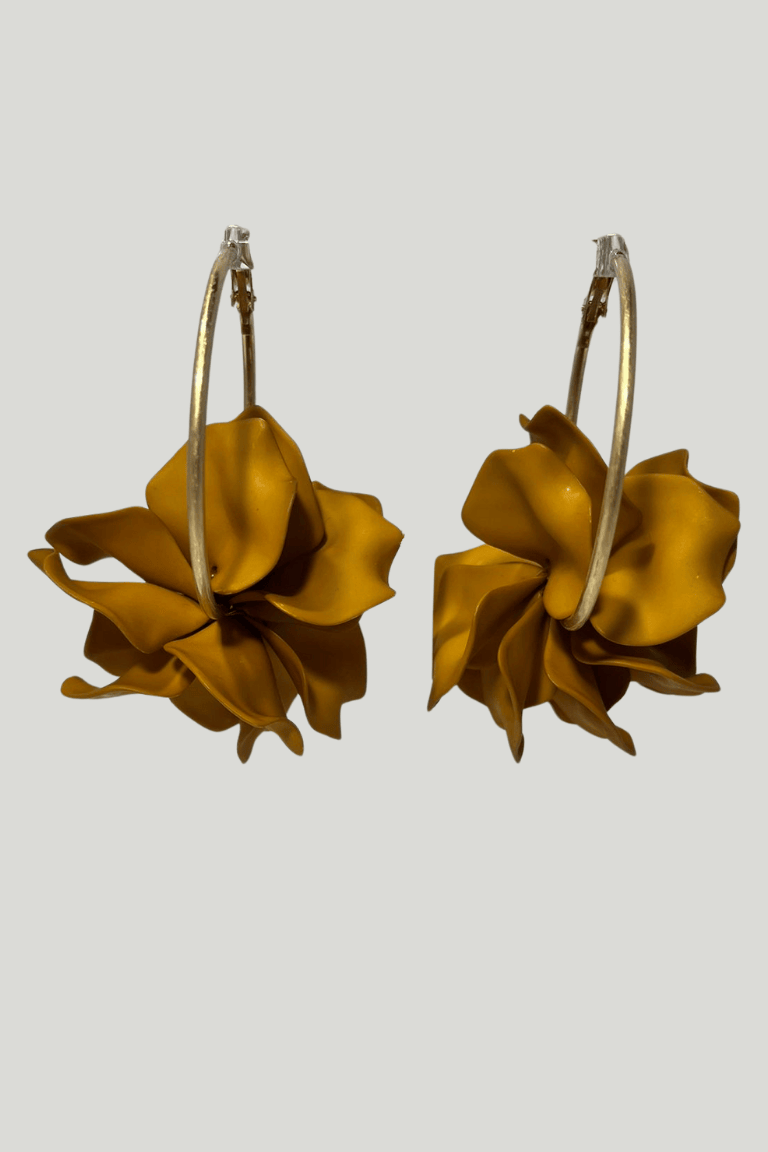Pendientes Pétalos Mostaza