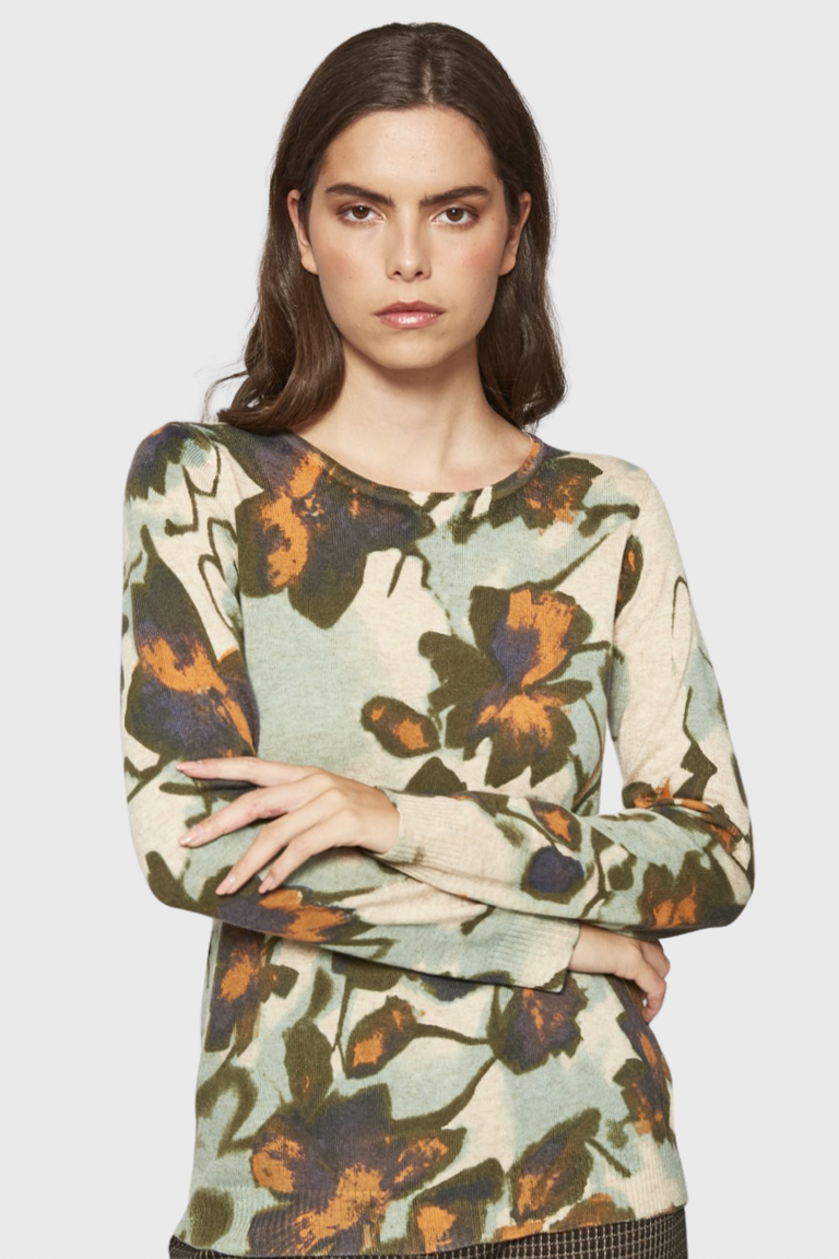 Camiseta de Punto Estampado Floral