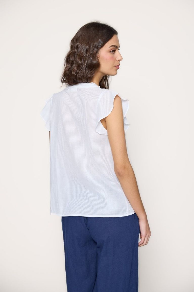 Blusa Blanca Bordada - Imagen 2