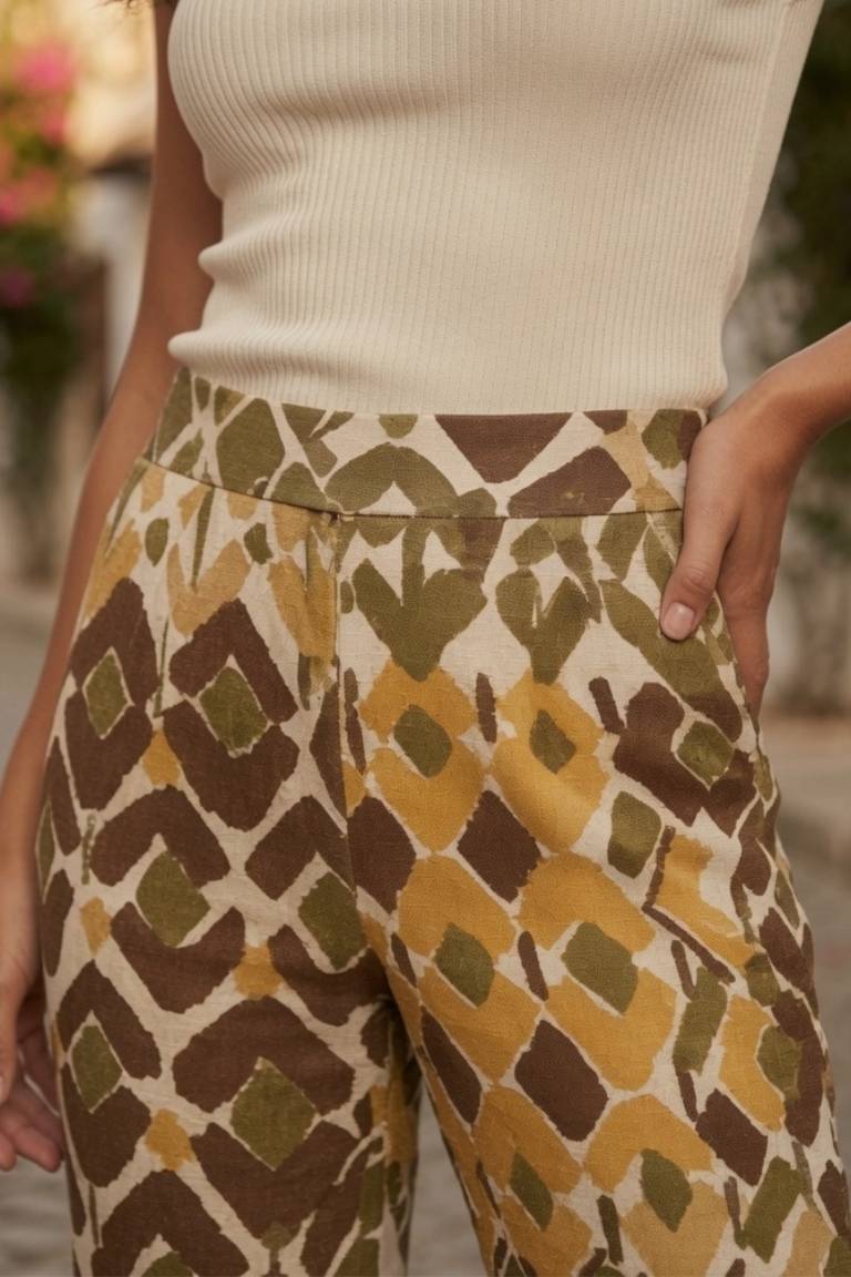 Pantalón Fluido Estampado Recto - Imagen 3