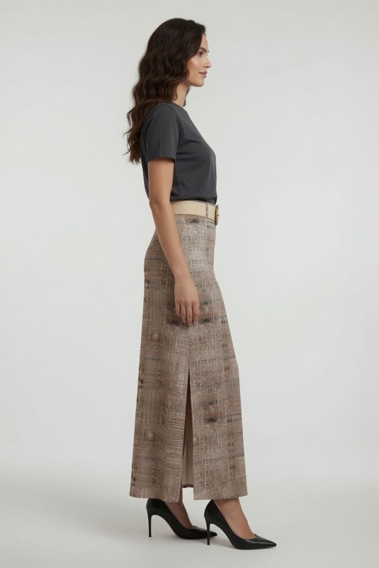 Falda Midi Estampada - Imagen 3