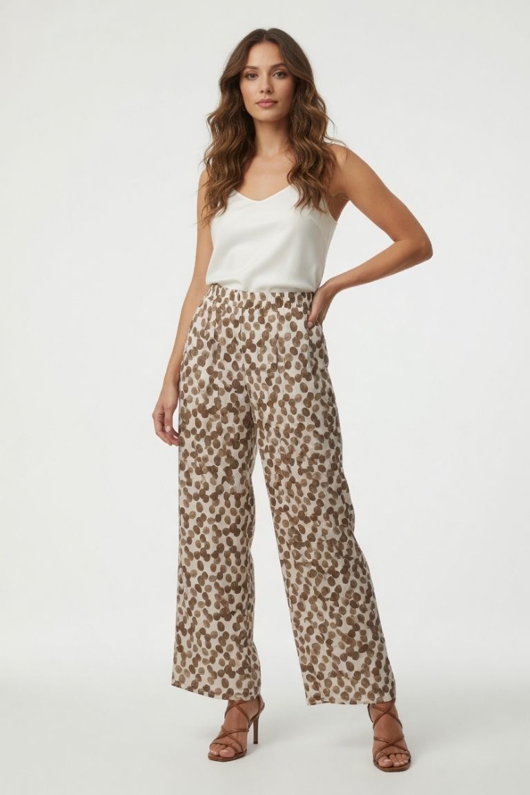 Pantalón Estampado Topos
