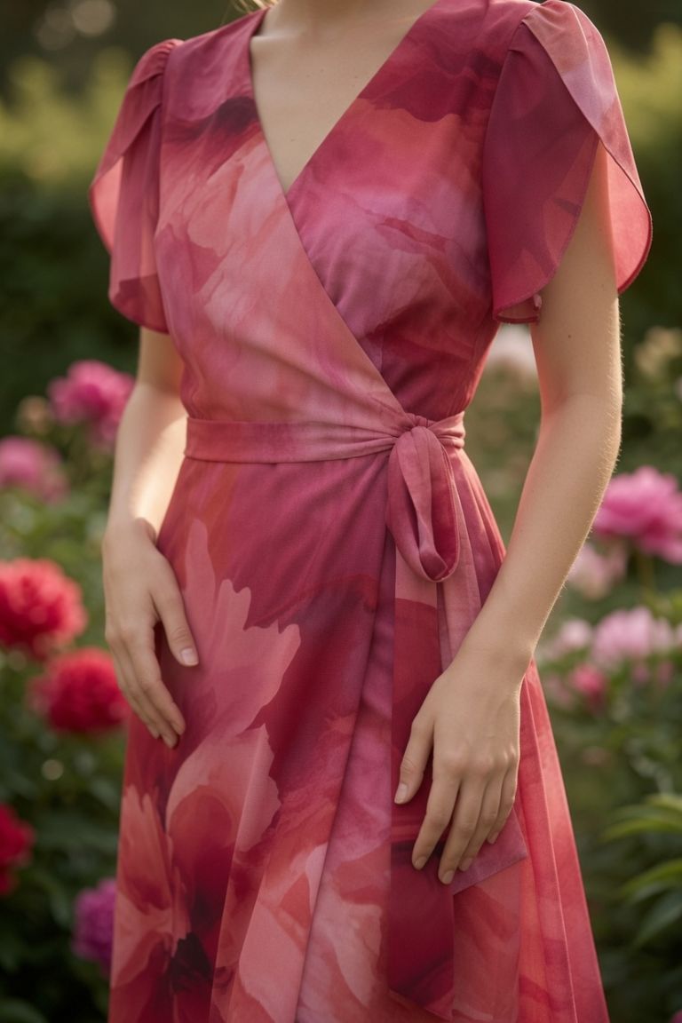 Vestido Midi Estampado Floral Gasa - Imagen 3