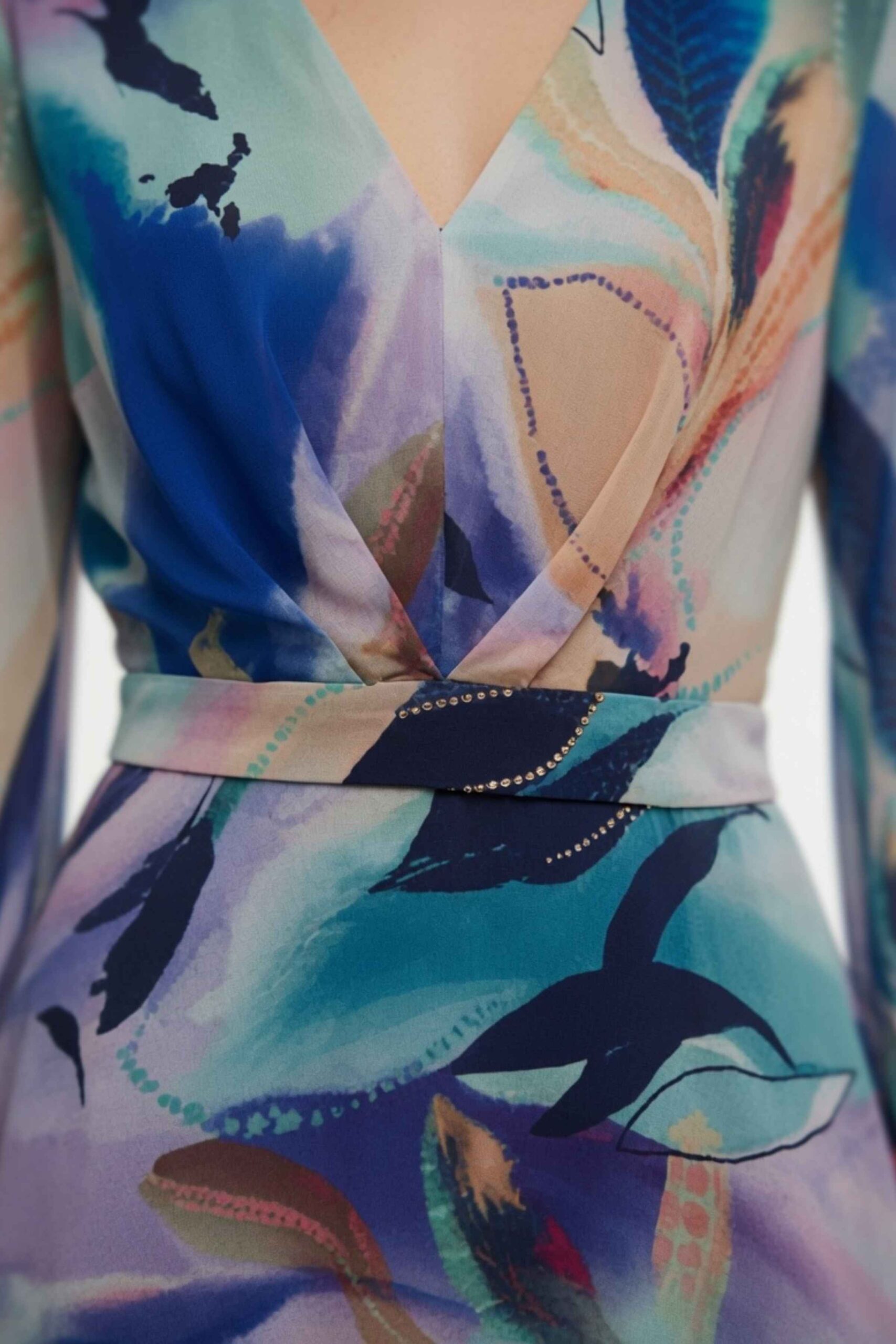 Vestido Midi Estampado Acuarela - Imagen 3