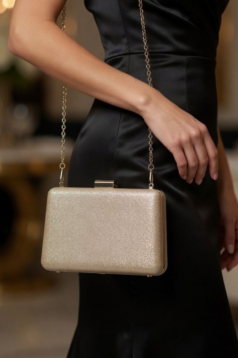 Bolso Brillante Dorado