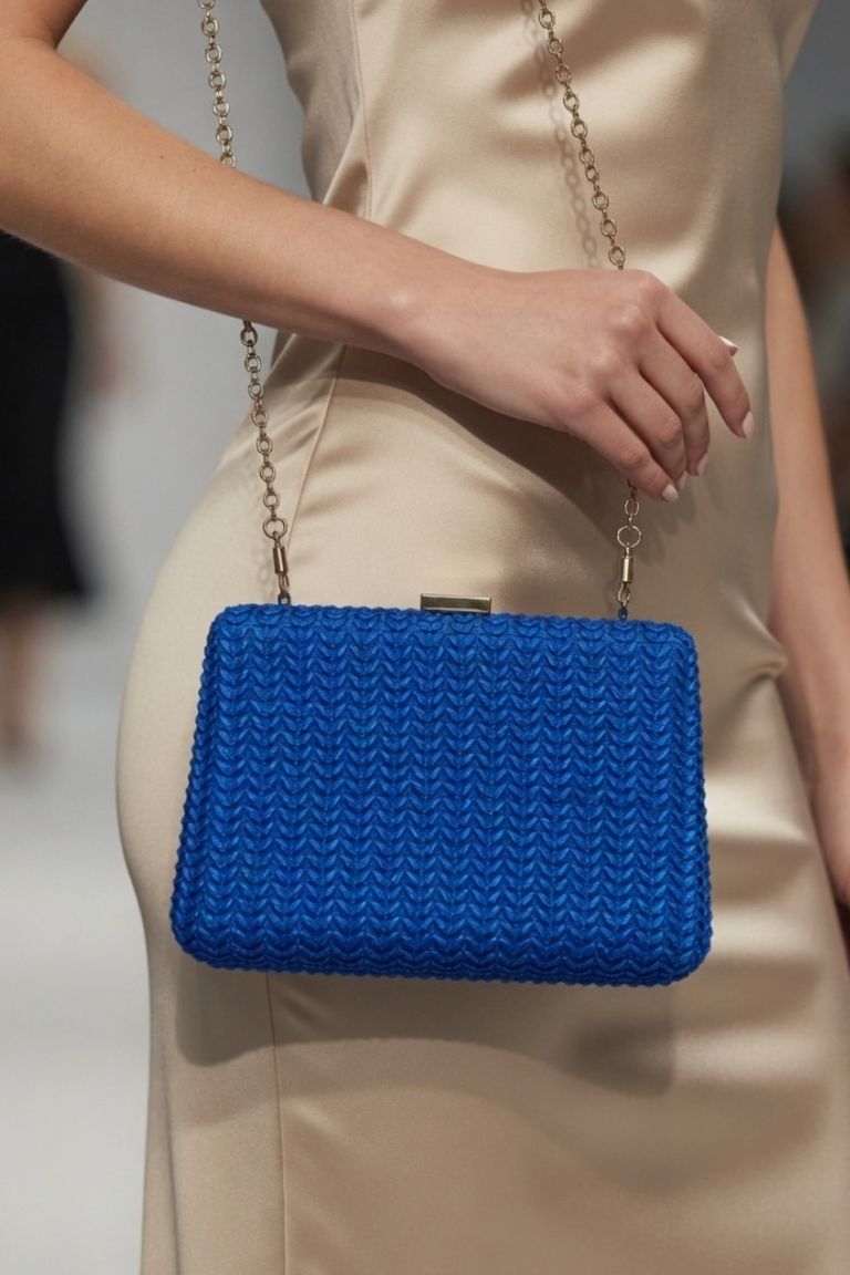Bolso Azul Texturizado