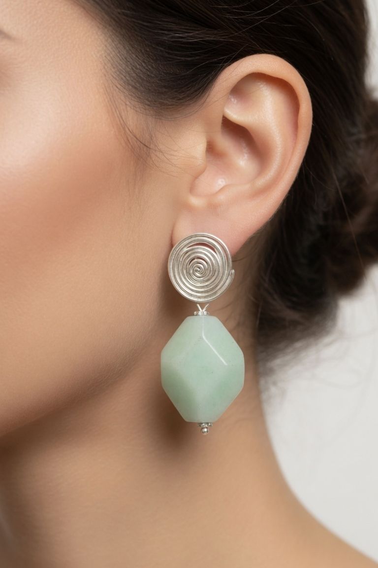 Pendientes Piedra Cuarzo
