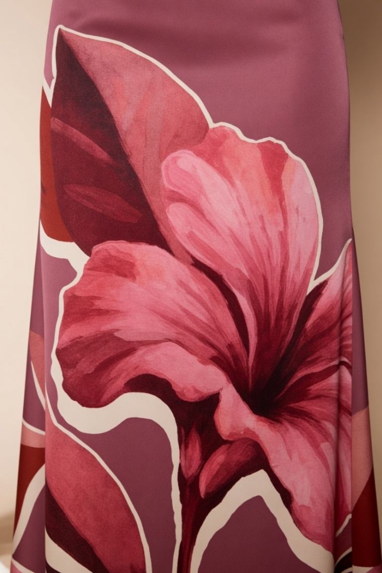Vestido Largo Detalle Flor - Imagen 3