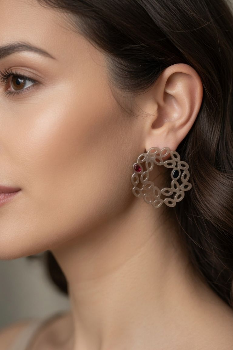 Pendientes Calados Marrón