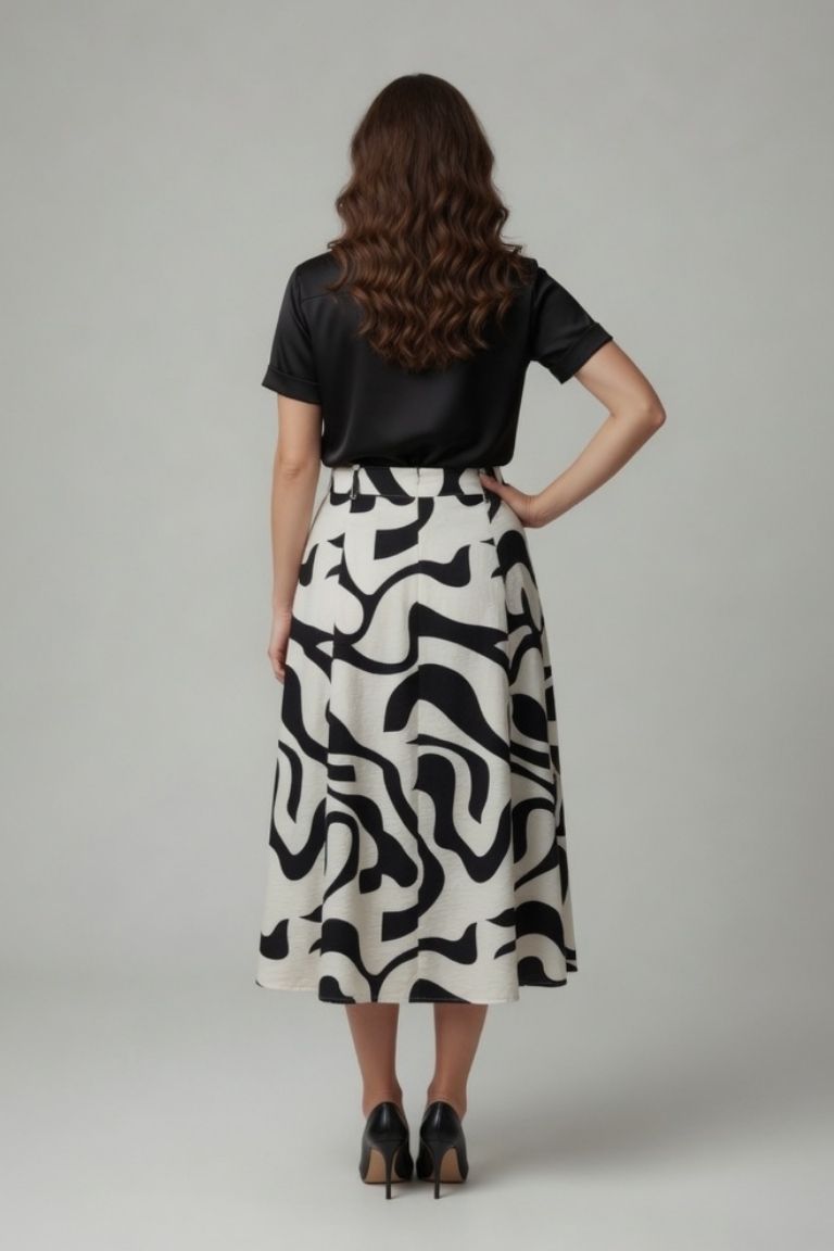Falda Midi Estampada - Imagen 2