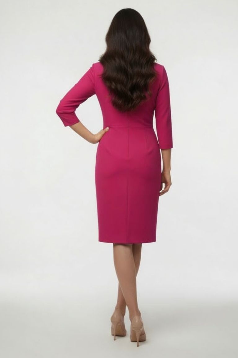 Vestido Midi Volante Abertura - Imagen 2