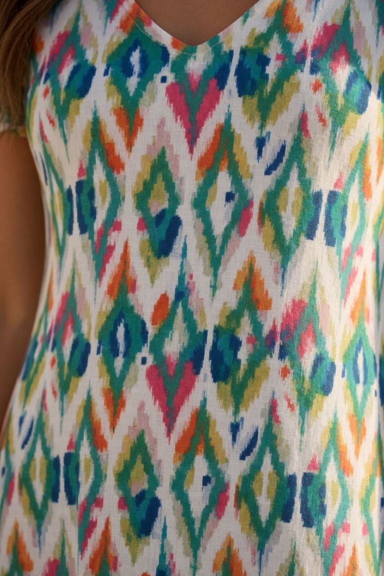 Vestido Midi Estampado de Punto - Imagen 3