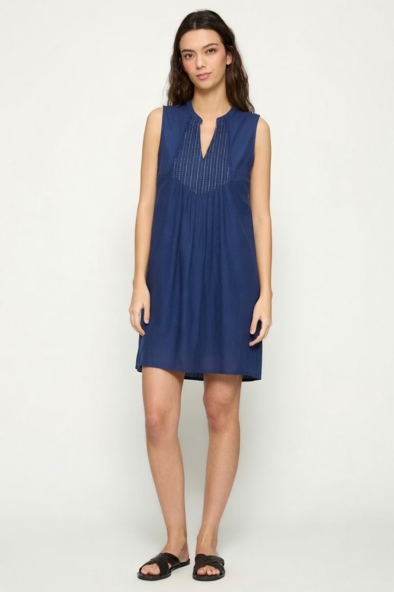 Vestido Bordado Escote - Imagen 3
