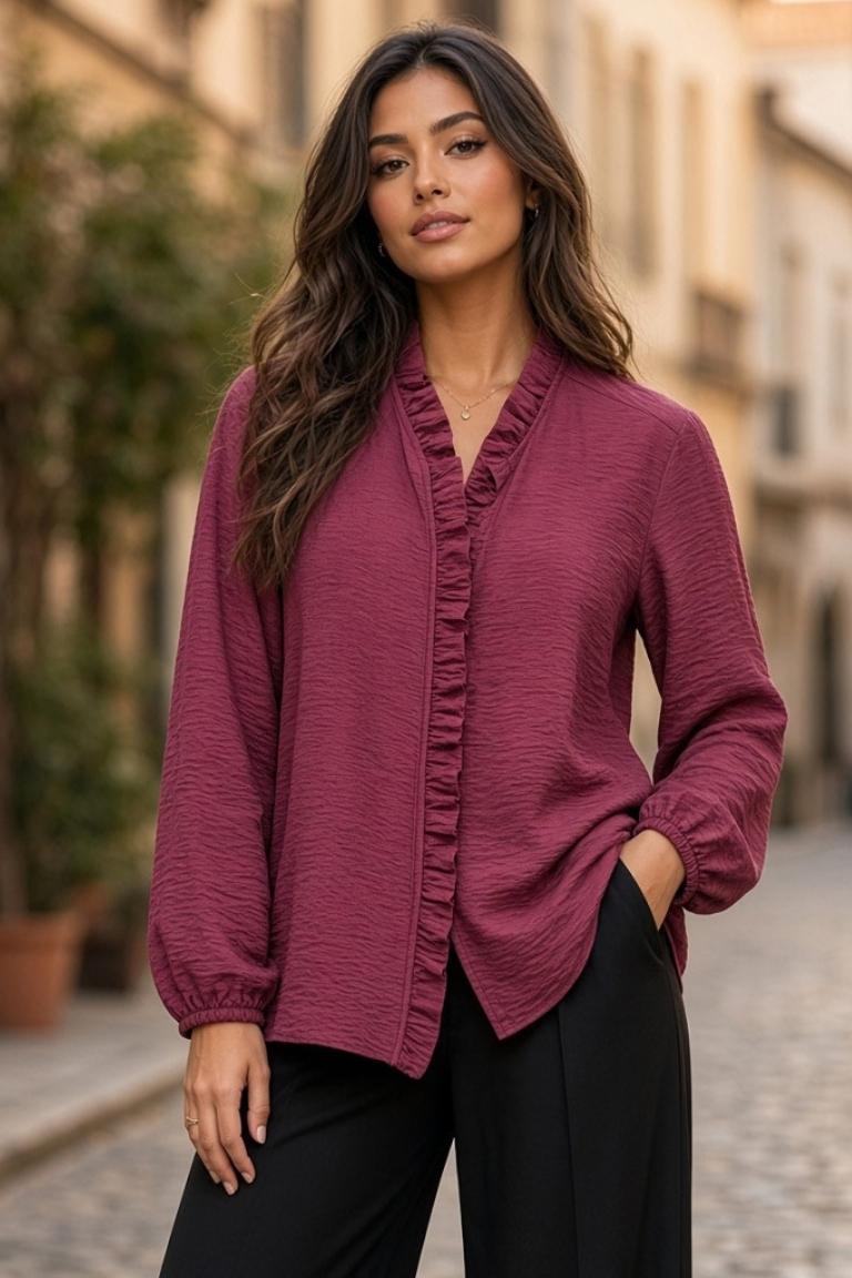 Blusa Detalle Volantes