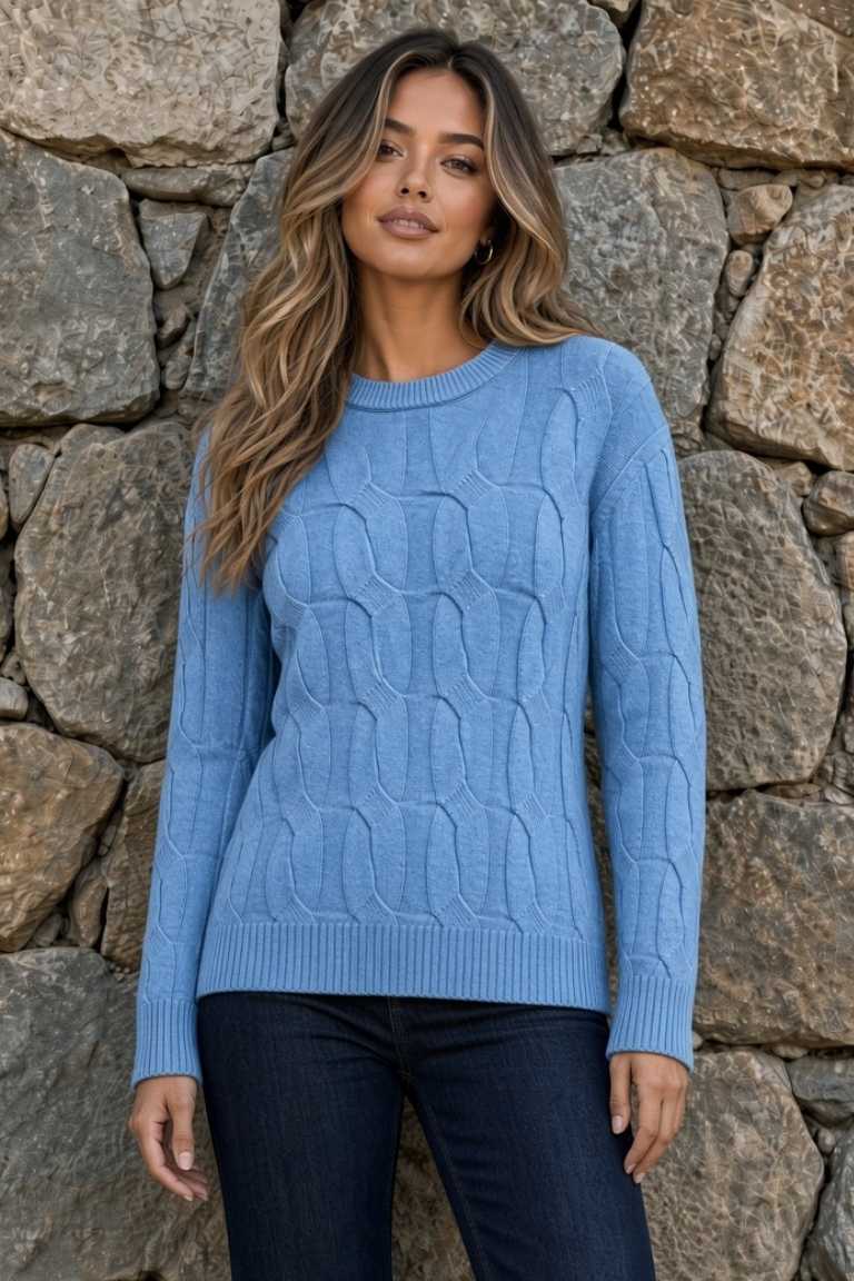 Jersey de Punto Topo de Ochos Trenzado