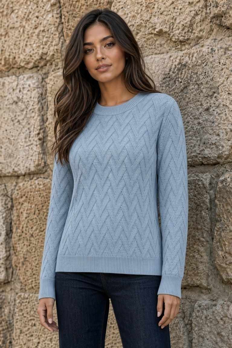 Jersey de Punto Detalle Zig-Zag