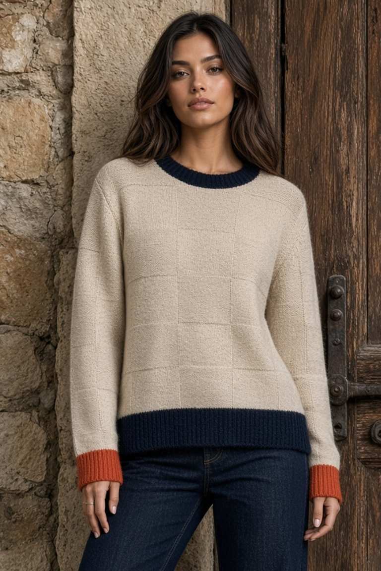 Jersey de Punto Detalle Contrastes